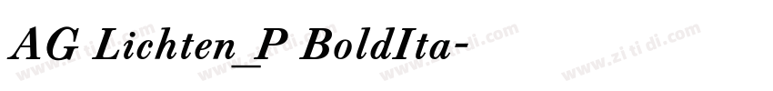 AG Lichten_P BoldIta字体转换